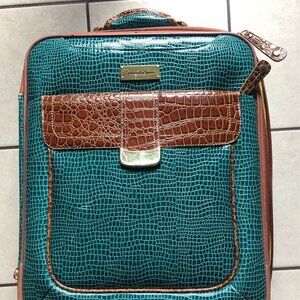 Samantha Brown Sea Glass crocodile Luggage with spinning wheels